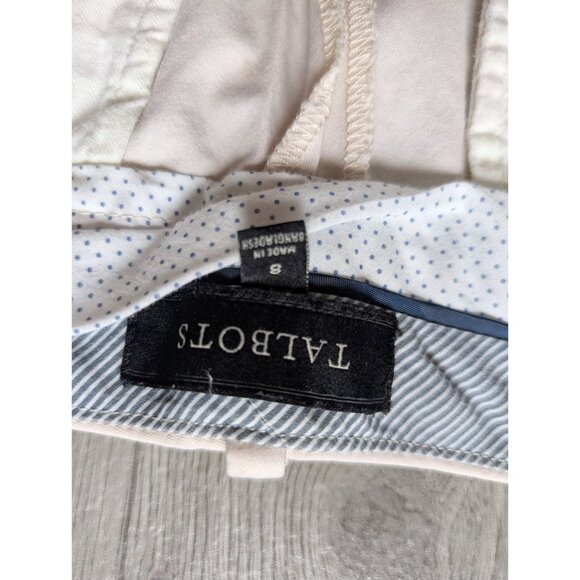 Talbots Womens Curvy Fit Beige Chino Pants Size S Cotton Blend - Picture 3 of 5